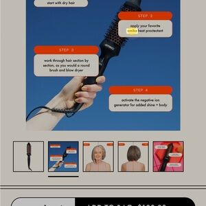 Amika Black Hair Styling Brush